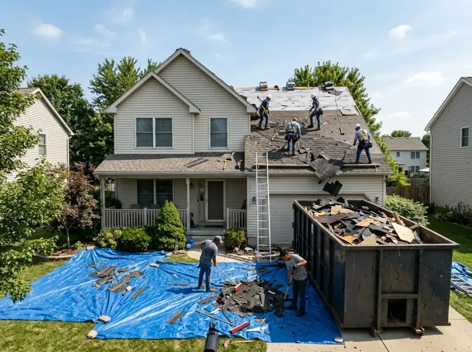 roof-replacement-debris-remova-004 — frequently asked questions, Cheapest Dumpster Rentals in Heritage Lake, IN